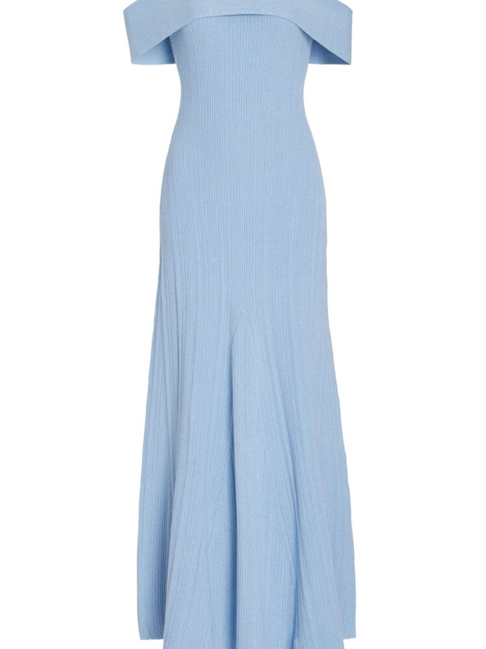 Anna Quan Neve Off-The-Shoulder Cotton-Blend Maxi Dress - Powder Blue, US 2